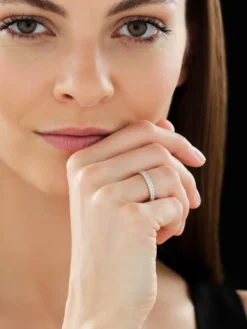 Pierścionek z żółtego złota z brylantami - 0,36 ct - próba 585