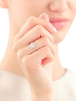 Pierścionek z żółtego złota z diamentami - 0,50 ct - próba 585