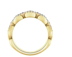 Pierścionek z żółtego złota z brylantami - 0,68 ct - próba 585