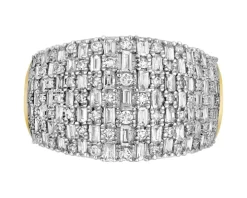 Pierścionek z żółtego złota z diamentami - 1,00 ct - próba 585