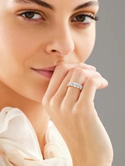 Pierścionek z żółtego złota z diamentami laboratoryjnymi - 2,06 ct - próba 750