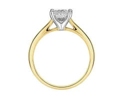 Pierścionek z żółtego złota z diamentem - SI2/H - 1,00 ct - próba 750