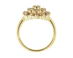 Pierścionek z żółtego złota z brylantami Champagne - 1,56 ct - próba 585