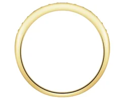 Pierścionek z żółtego złota z brylantami - 0,19 ct - próba 585