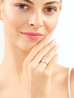 Pierścionek z żółtego złota z brylantami - 0,29 ct - próba 585