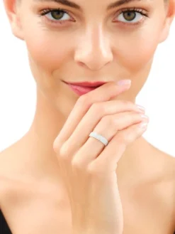 Pierścionek z żółtego złota z diamentami - 0,35 ct - próba 585