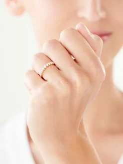 Pierścionek z żółtego złota z brylantami - 0,36 ct - próba 585