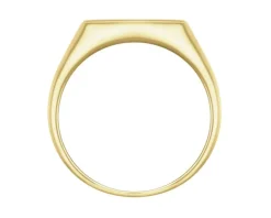 Pierścionek z żółtego złota z diamentami - sygnet - 0,02 ct - próba 585