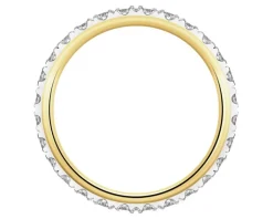Pierścionek z żółtego złota z brylantami laboratoryjnymi - Eternity - 0,97 ct - próba 585