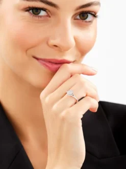 Pierścionek z żółtego złota z diamentami - 0,50 ct - próba 585