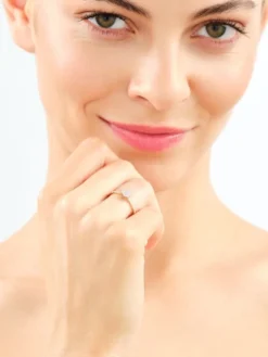 Pierścionek z żółtego złota z brylantami - 0,21 ct - próba 585