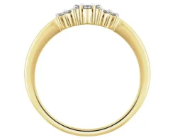 Pierścionek z żółtego złota z brylantami - 0,20 ct - próba 585