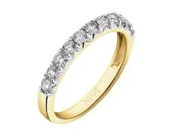 Pierścionek z żółtego złota z brylantami - 0,50 ct - próba 585