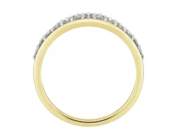 Pierścionek z żółtego złota z brylantami - 1,00 ct - próba 585