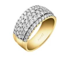 Pierścionek z żółtego złota z brylantami - 1,50 ct - próba 585