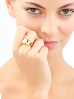 Pierścionek ze stali szlachetnej - sygnet