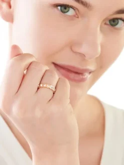 Pierścionek ze stali szlachetnej z kryształami - Eternity