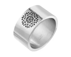 Pierścionek ze stali szlachetnej - rozeta
