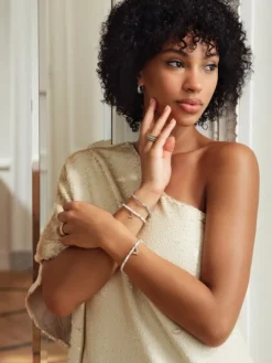 Pierścionek ze stali szlachetnej z emalią