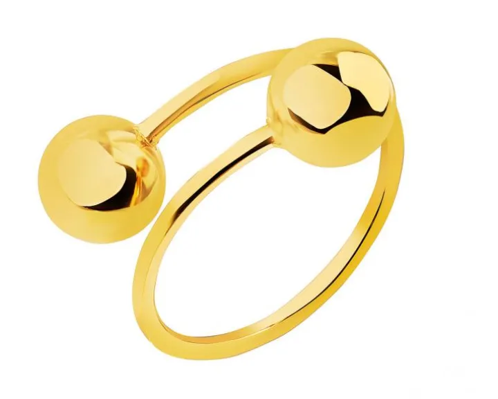 Pierścionek ze stali szlachetnej - kulki