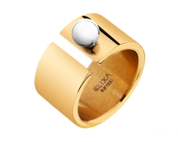 Pierścionek ze stali szlachetnej - kulka