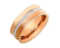 Pierścionek ze stali szlachetnej z kryształami