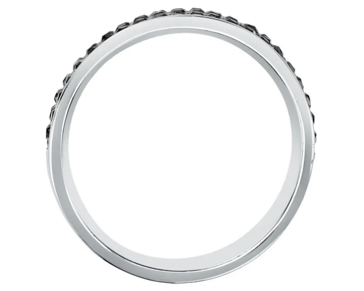 Pierścionek ze stali szlachetnej z cyrkoniami - Karl Lagerfeld