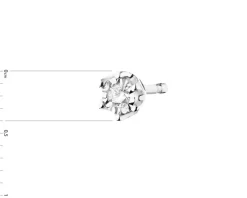 Pojedynczy kolczyk z białego złota z brylantem - 0,02 ct - próba 585