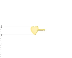 Pojedynczy srebrny kolczyk - serce