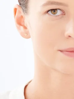 Pojedynczy srebrny kolczyk - serce