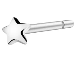 Pojedynczy srebrny kolczyk - gwiazda