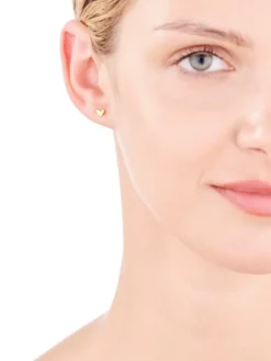 Pojedynczy srebrny kolczyk - serce