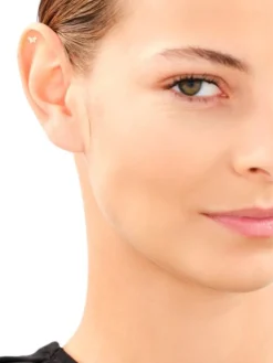 Pojedynczy złoty kolczyk do piercingu - motyl