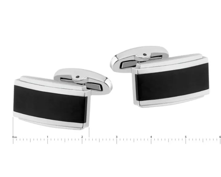 Spinki do mankietów ze stali szlachetnej