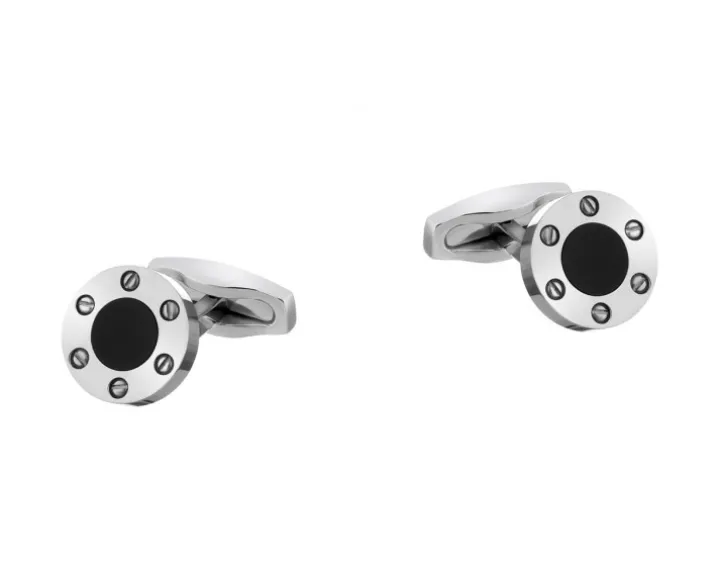 Spinki do mankietów ze stali szlachetnej