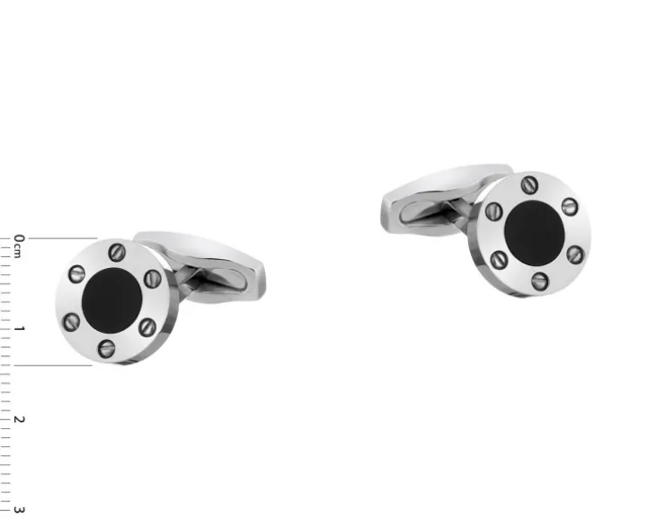 Spinki do mankietów ze stali szlachetnej