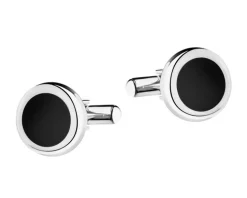 Spinki do mankietów ze stali szlachetnej z emalią