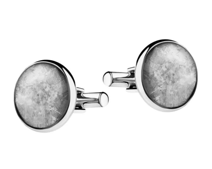 Spinki do mankietów ze stali szlachetnej i tytanu