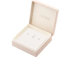 Srebrne kolczyki i zawieszka z cyrkoniami - komplet - kwadraty