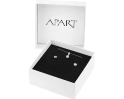 Srebrne kolczyki i zawieszka z cyrkoniami - komplet - koła