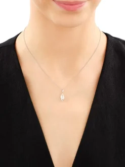 Srebrne kolczyki i zawieszka z cyrkoniami - komplet