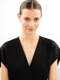 Srebrne kolczyki i zawieszka z cyrkoniami - komplet