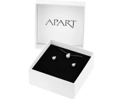 Srebrne kolczyki i zawieszka z perłami - komplet