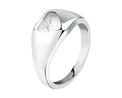 Sygnet ze stali szlachetnej - serce, logo Karl Lagerfeld