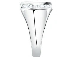 Sygnet ze stali szlachetnej z cyrkoniami - serce, Karl Lagerfeld