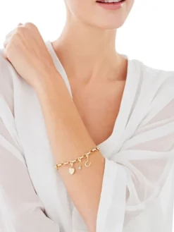 Zawieszka charms z żółtego złota z diamentami - baletnica - 0,01 ct - próba 375