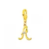 Zawieszka charms z żółtego złota z diamentem - litera A - 0,004 ct - próba 375