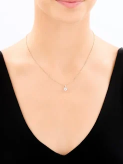 Zawieszka i kolczyki z żółtego złota z diamentami - komplet - 0,01 ct - próba 375