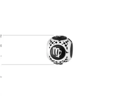 Zawieszka na bransoletę ze stali szlachetnej z emalią - Panna