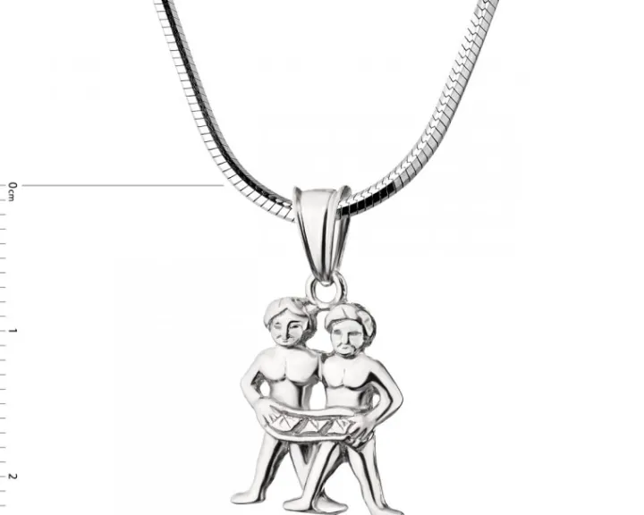 Zawieszka srebrna - Bliźnięta